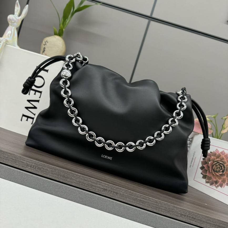 0016-Flamenco Metal Chain Lambskin (Snakeskin)